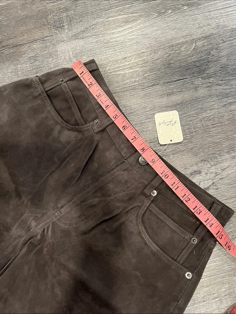 FREE PEOPLE NWT We The Free Tippie Vegan Suede Shorts / Dark Grey